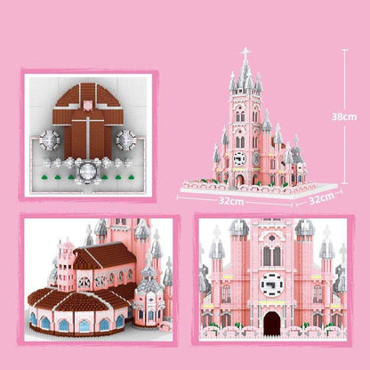 Red Church Model Decompression Building Blocks Educational Toys - Here2Save