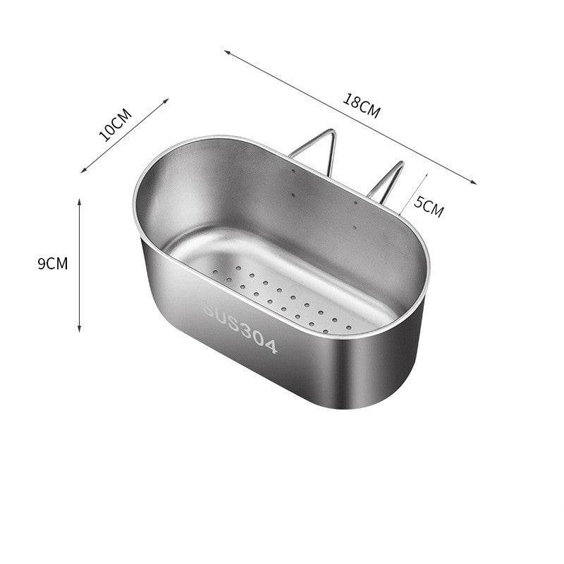 Stainless Steel Drain Basket Basin Kitchen - Here2Save
