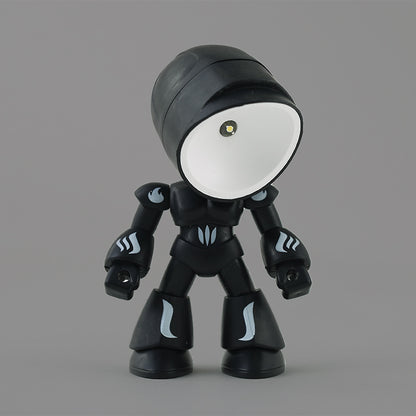 Cute LED Hero Table Lamp Mini Portable Cool Mecha Cute Robot Night Light Bedroom Home Decoration Kids Boys Gifts