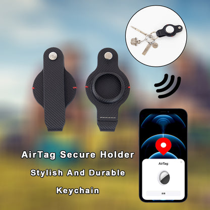 AirTag Secure Holder With Key Ring Original Stylish And Durable Key Ring Accessories Gift Keychain - Here2Save