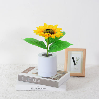 Rechargeable Sunflower Led Simulation Night Light Table Lamp Simulation Flowers Decorative Desk Lamp For Resturaunt Hotel Wedding Gift - Here2Save