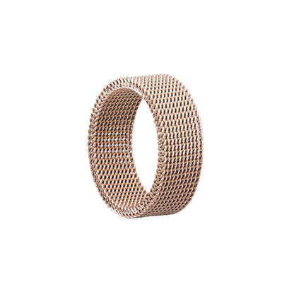 Titanium Steel Woven Mesh Deformation Ring - Here2Save