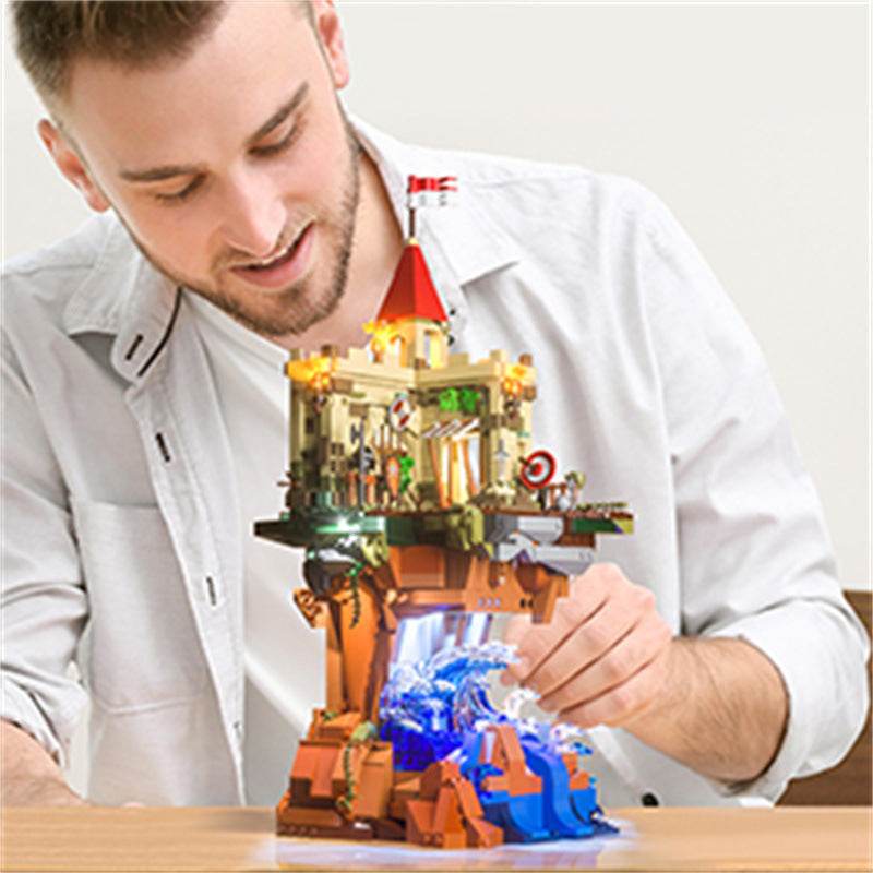 Cliff Castle Middle Ages LED Block Lighting Toys - Here2Save
