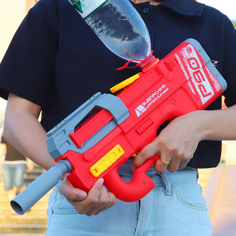 Nueva pistola de agua eléctrica P90, juguetes para niños de alta tecnología, piscina de playa al aire libre, pistola de agua de chorro de Gel de verano de gran capacidad para adultos