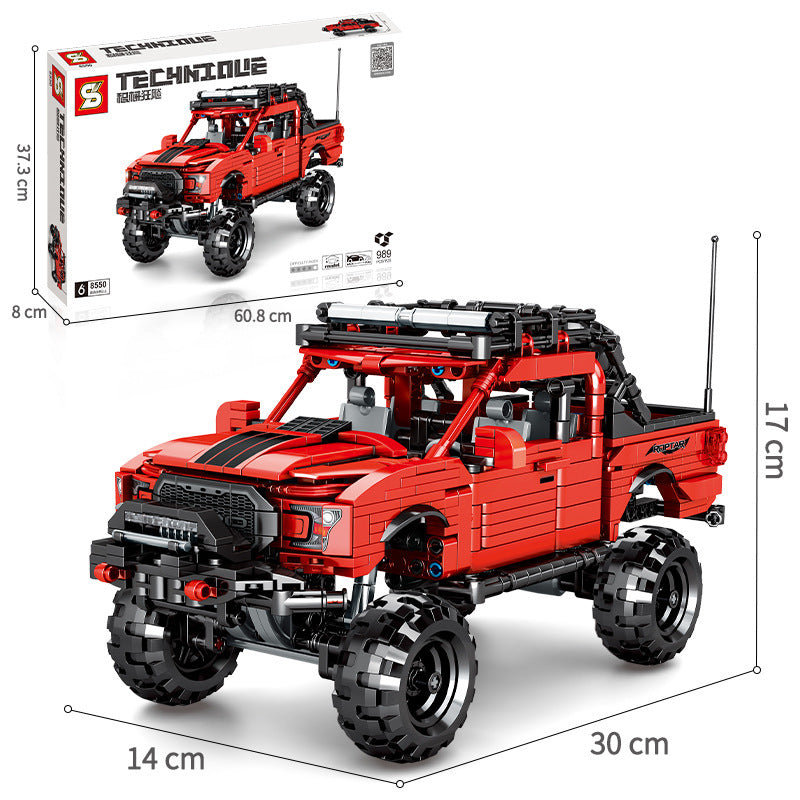 Science And Technology Machinery Group Off-road Vehicle Assembling Building Blocks Model