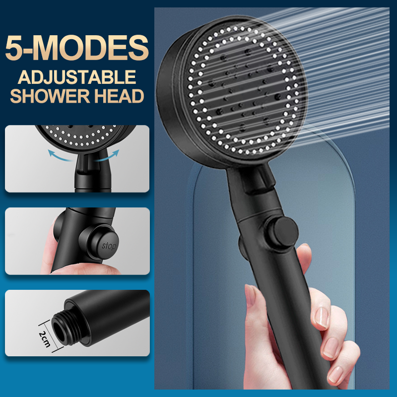 Shower Bath Shower Head Pressurized Large Water Output - Here2Save