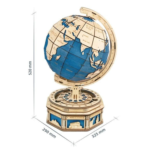 Robotime Globe Earth 567pcs 3D Wooden Puzzle Games Ocean Map Ball Assemble Model Toys Xms Gift for Children Boys Dropshipping - Here2Save