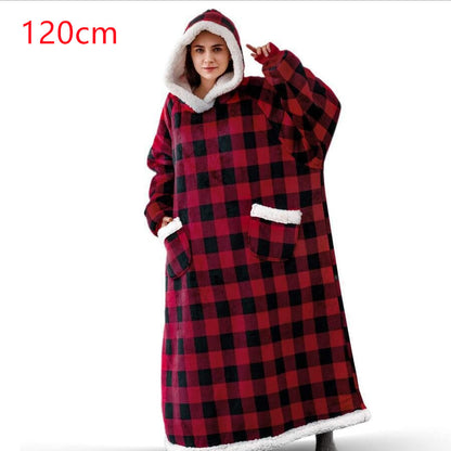 Winter TV Hoodie Blanket Winter Warm Home Clothes Women Men Oversized Pullover With Pockets - Here2Save