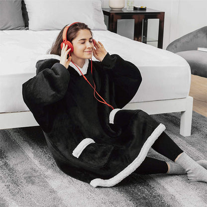 Winter TV Hoodie Blanket Winter Warm Home Clothes Women Men Oversized Pullover With Pockets - Here2Save