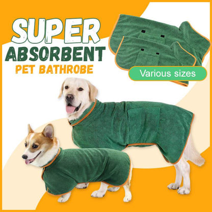 Absorbent Pet Bathrobe With Waist-wrapped Microfiber - Here2Save