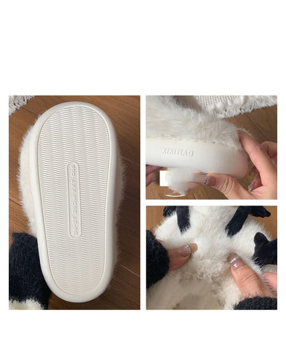 Home Soft Soled Moon Shoes Plush Slippers