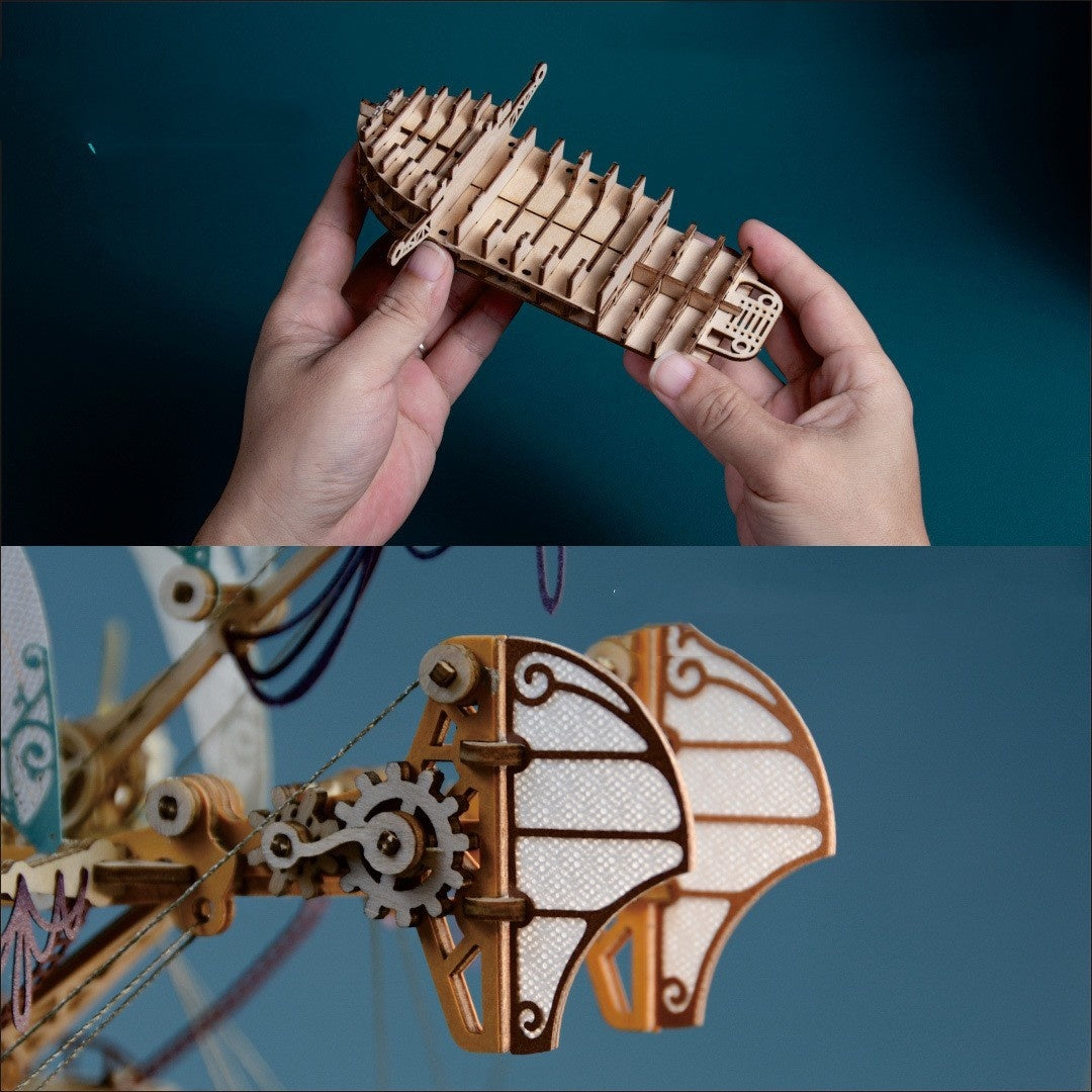 Wooden Puzzle Fantasy Spacecraft Model