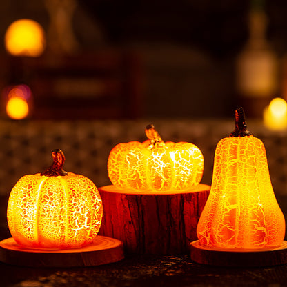 New Halloween Pumpkin Lantern Simulation Pumpkin LED Candle Lamp Resin Luminous Pumpkin - Here2Save