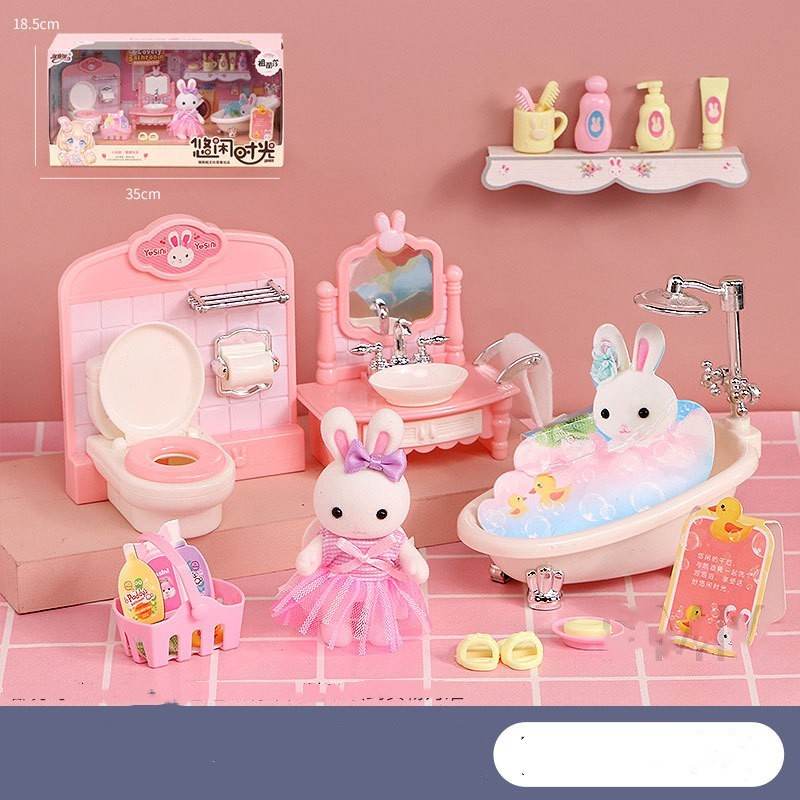 Bunny Bedroom Kitchen Girl Doll Cake Play House Children's Toys - Here2Save
