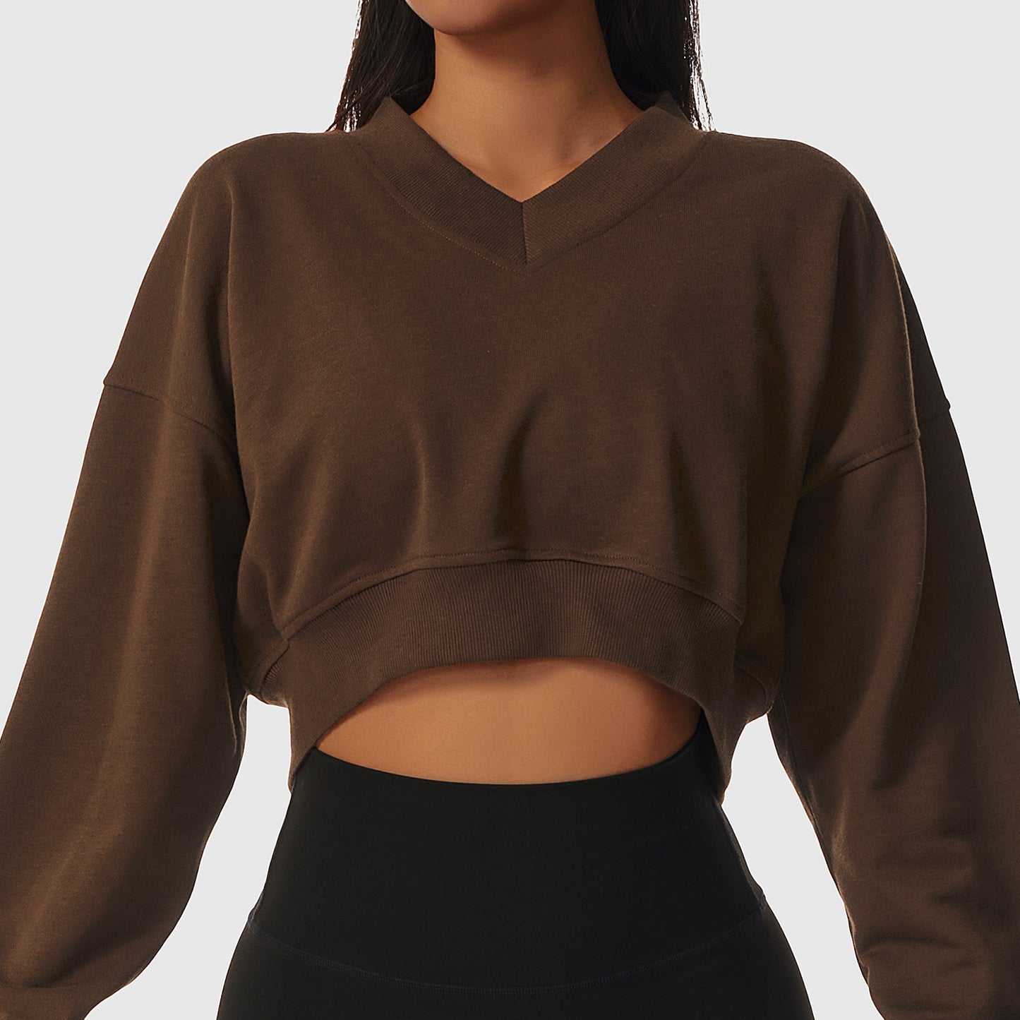 Women's Fashion Versatile Casual V-Neck Pullover Top