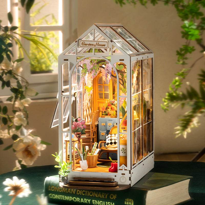 Robotime Rolife Book Nooks Series Stories In Books 4 Kinds DIY Wooden Miniature House Furniture Sakura Densya TGB01 Dropshipping - Here2Save
