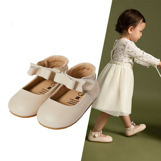 All-leather Baby Toddler Shoes For Girls And Babies, Soft-soled Children's Princess