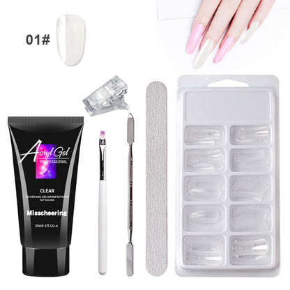 Painless Extension Gel Nail Art Without Paper Holder Quick Model Painless Crystal Gel Set - Here2Save