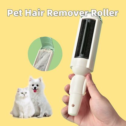 Pet Hair Remover Roller Comfy Non-Slip Handle Dog Cat Portable Pet Lint Roller Self-Cleaning Base Couch Car Seat Carpet Bedding - Here2Save