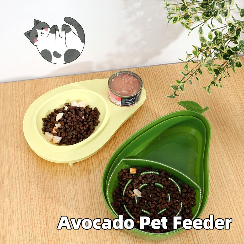 Avocado Pet Dog Cat Automatic Feeder Bowl For Dogs Drinking Water 690ml Bottle Kitten Bowls Slow Food Feeding Container Supplies - Here2Save