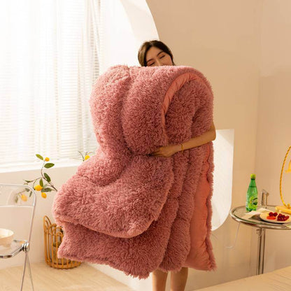 Super Soft Long Fleece Mink Crystal Velvet Thickened Warm Winter Quilt - Here2Save