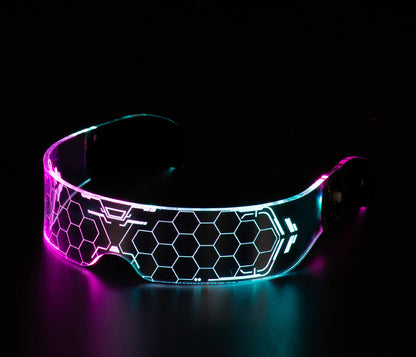 LED Luminous Glasses Party Bar Disco Punk Glasses Futuristic Style Festival Goggles Decoration Gifts - Here2Save