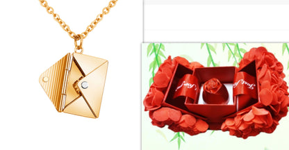 Fashion Jewelry Envelop Necklace Women Lover Letter Pendant Best Gifts For Girlfriend - Here2Save