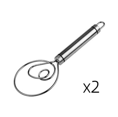 Stainless Steel Danish Flour Binocular Coil Mixer Manual Dough Mixer And Dough Tool Mixing Stick - Here2Save