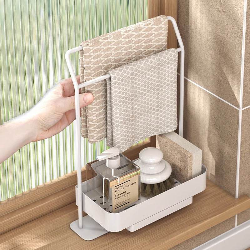 Rag Draining Kitchen Storage Rack Kitchen Gadgets - Here2Save