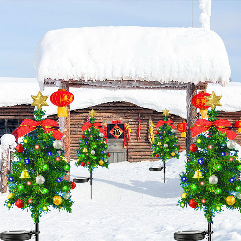 Festival de iluminación solar al aire libre del suelo del árbol de Navidad