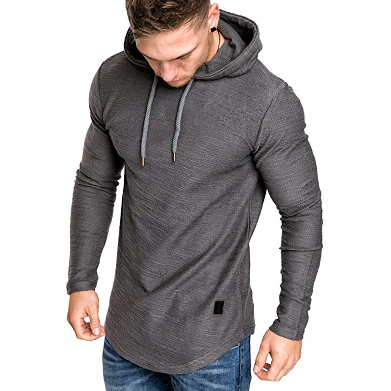 Sudadera con capucha para hombre Sudadera casual de manga larga Tops delgados Camiseta de gimnasio