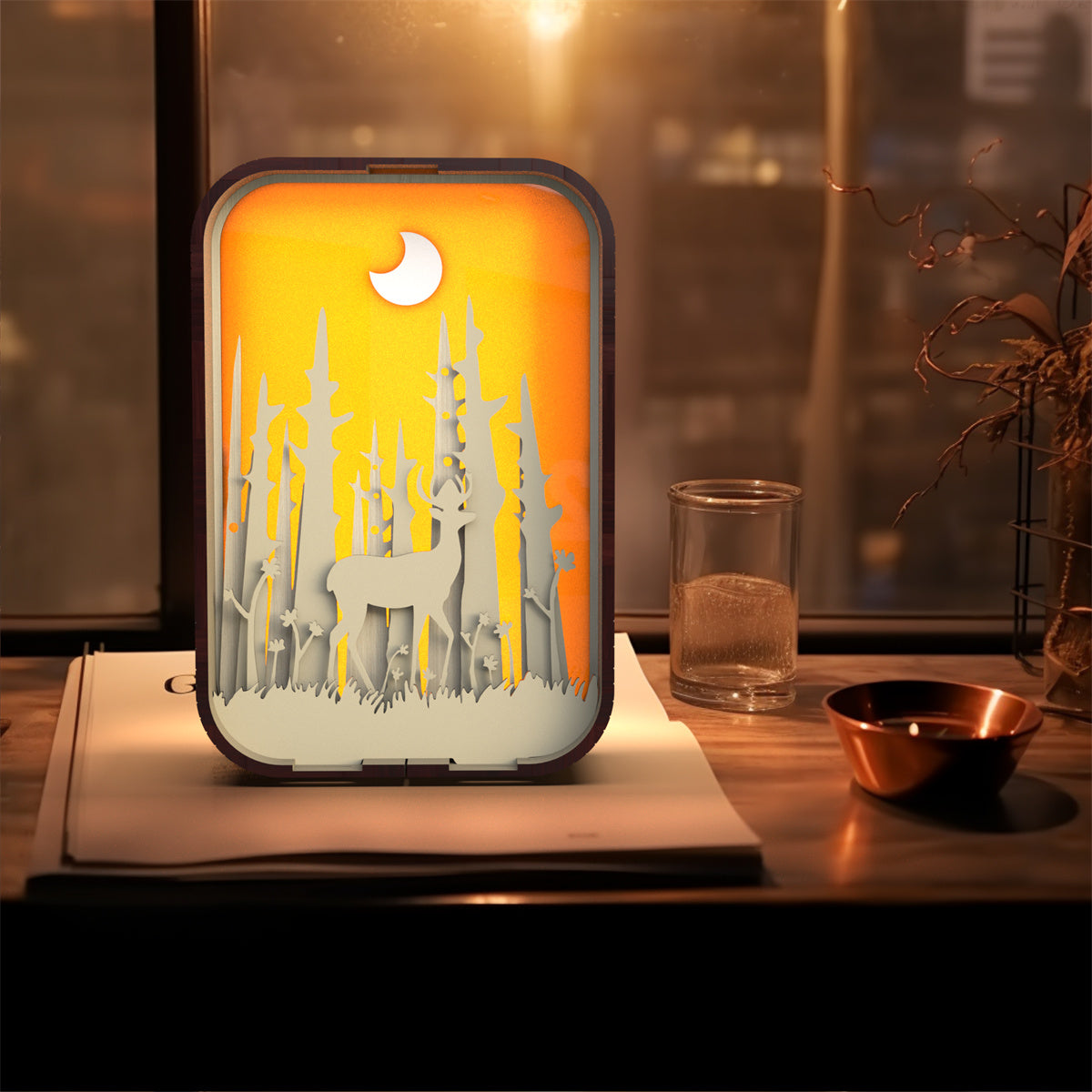 Woodcarving Light Creative Gift Minimalist Bedside Night Light Decoration Desktop Decoration Birthday Gift - Here2Save