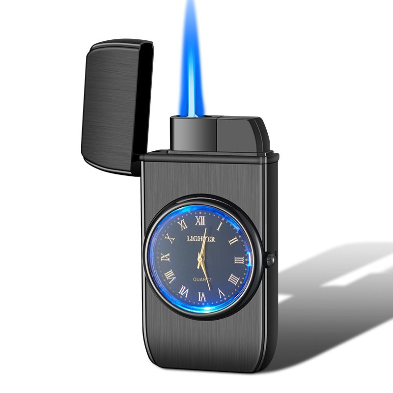 Personalized Creative Multifunctional Electronic Watch Cigarette Lighter-in-one Body Multi-purpose LED Flashing Lamp Gift Lighter - Here2Save