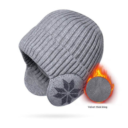 Thermal Knitting Woolen Cap Men's Fleece-lined Thickened Winter Trending Products - Here2Save