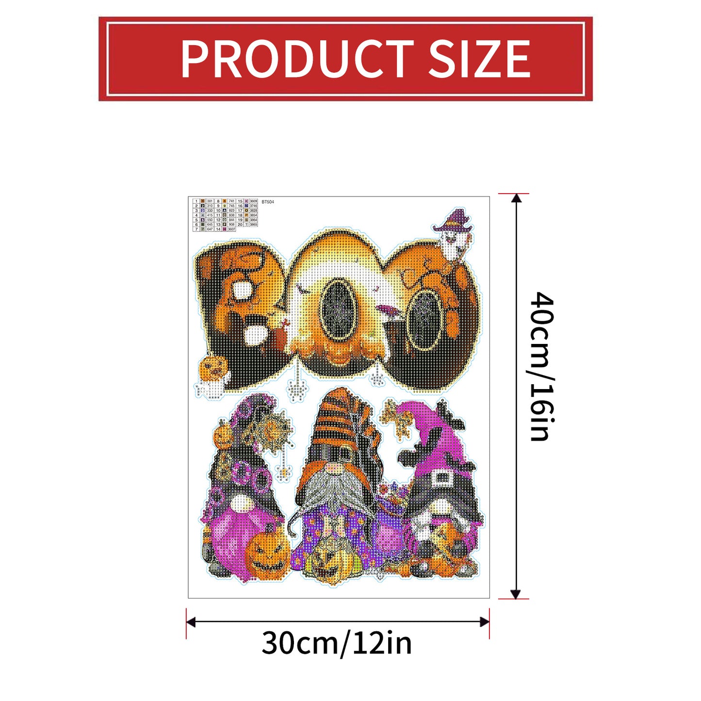 Cartoon Halloween Round Diamond Sticker