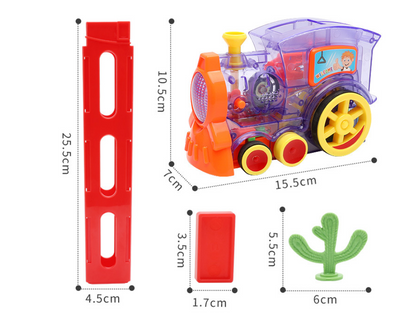 Domino Train Toys Baby Toys Car Puzzle Automatic Release Licensing Electric Building Blocks Train Toy - Here2Save