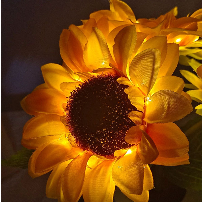 Rechargeable Sunflower Led Simulation Night Light Table Lamp Simulation Flowers Decorative Desk Lamp For Resturaunt Hotel Wedding Gift - Here2Save