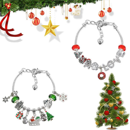 Christmas Advent 24 Countdown Calendar Gift Box Bracelet Set - Here2Save
