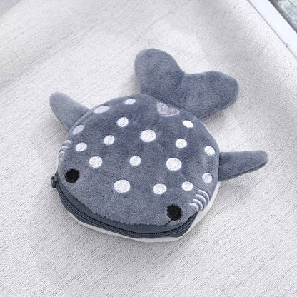 Plush Children's Shark Coin Purse Cute Cartoon Pendant - Here2Save