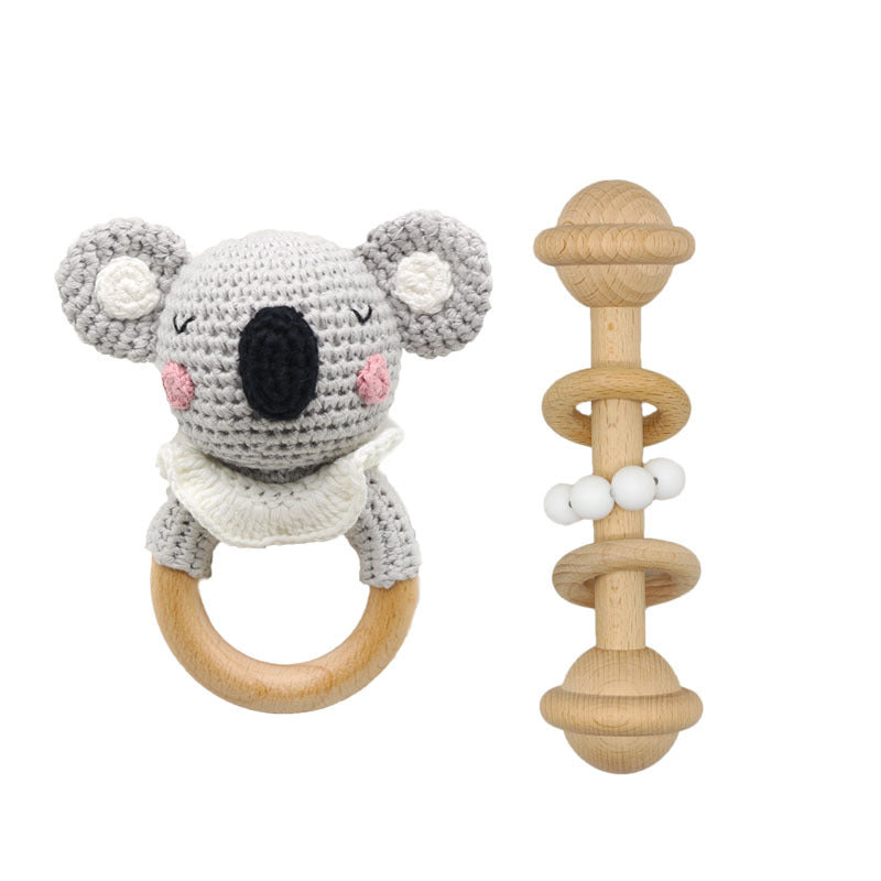 DIY Crochet Molar Appease Toy Koala Animal Molar Stick Baby Teether Kit