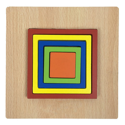 Children's Early Education Geometric Building Block Three-dimensional Puzzle