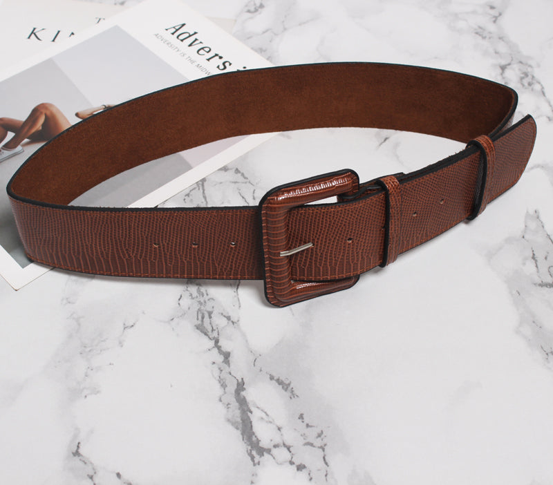 Simple Ladies Wide Belt Casual Versatile Decorative