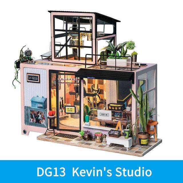 Robotime DIY Wooden Miniature Dollhouse 1 24 Handmade Doll House Model Building Kits Toys For Children Adult Drop Shipping - Here2Save