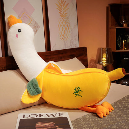 Cartoon Fruit Banana Avocado Big White Goose Doll Toy