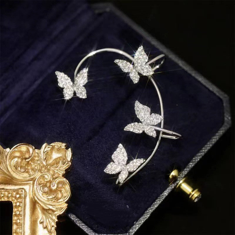 Fashion Earring Butterfly Ear Clip And Ear Hook Jewelry - Here2Save