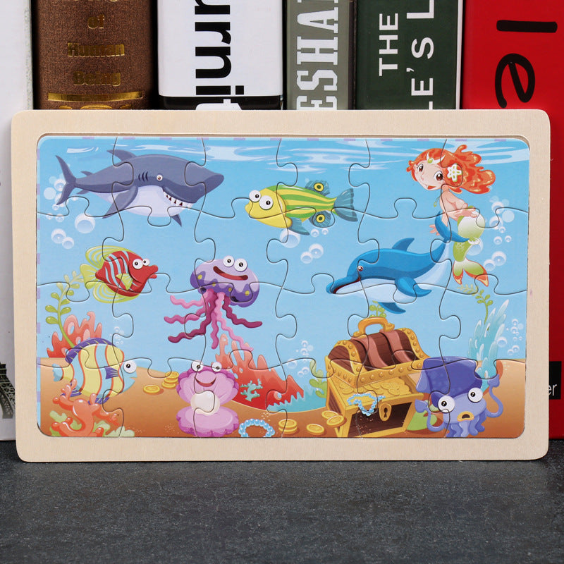 Cartoon Pictures 24 Pieces Of Wooden Jigsaw Puzzle