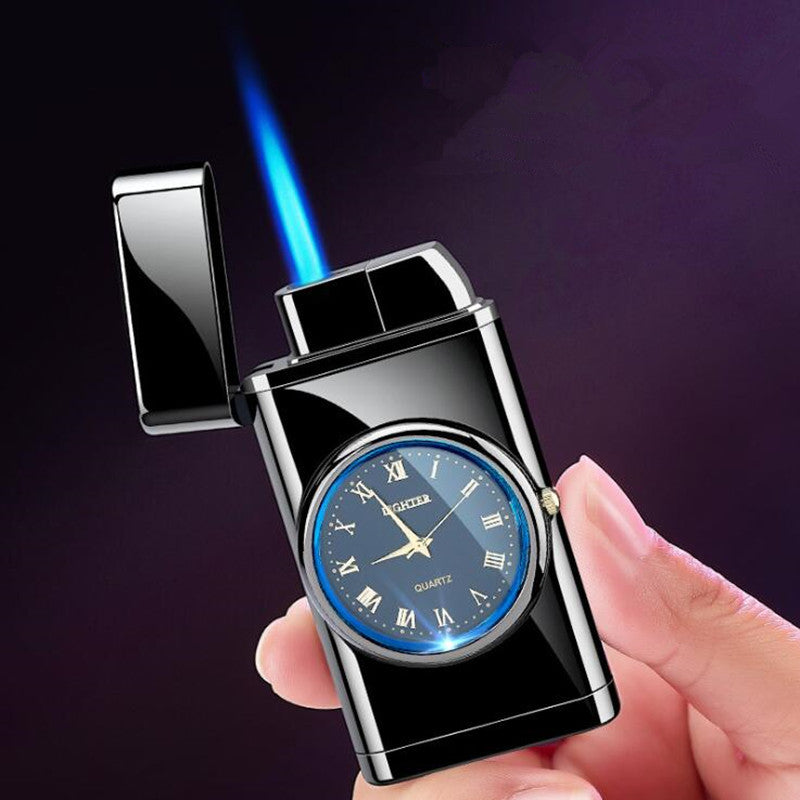 Personalized Creative Multifunctional Electronic Watch Cigarette Lighter-in-one Body Multi-purpose LED Flashing Lamp Gift Lighter - Here2Save