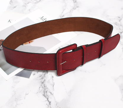 Simple Ladies Wide Belt Casual Versatile Decorative