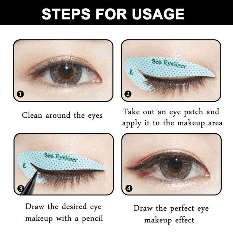 New Eyeshadow Eyeliner Makeup Template Sticker - Here2Save