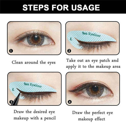 New Eyeshadow Eyeliner Makeup Template Sticker - Here2Save